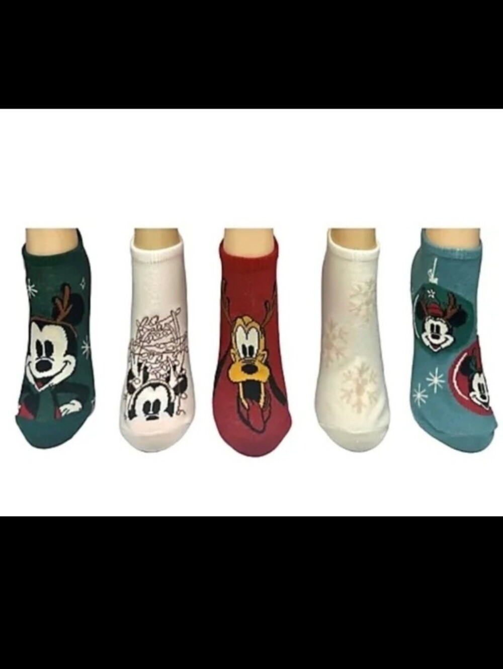 Mickey Disney Socks Minnie Disney Christmas Socks Holiday Socks 5 Pack Socks NEW